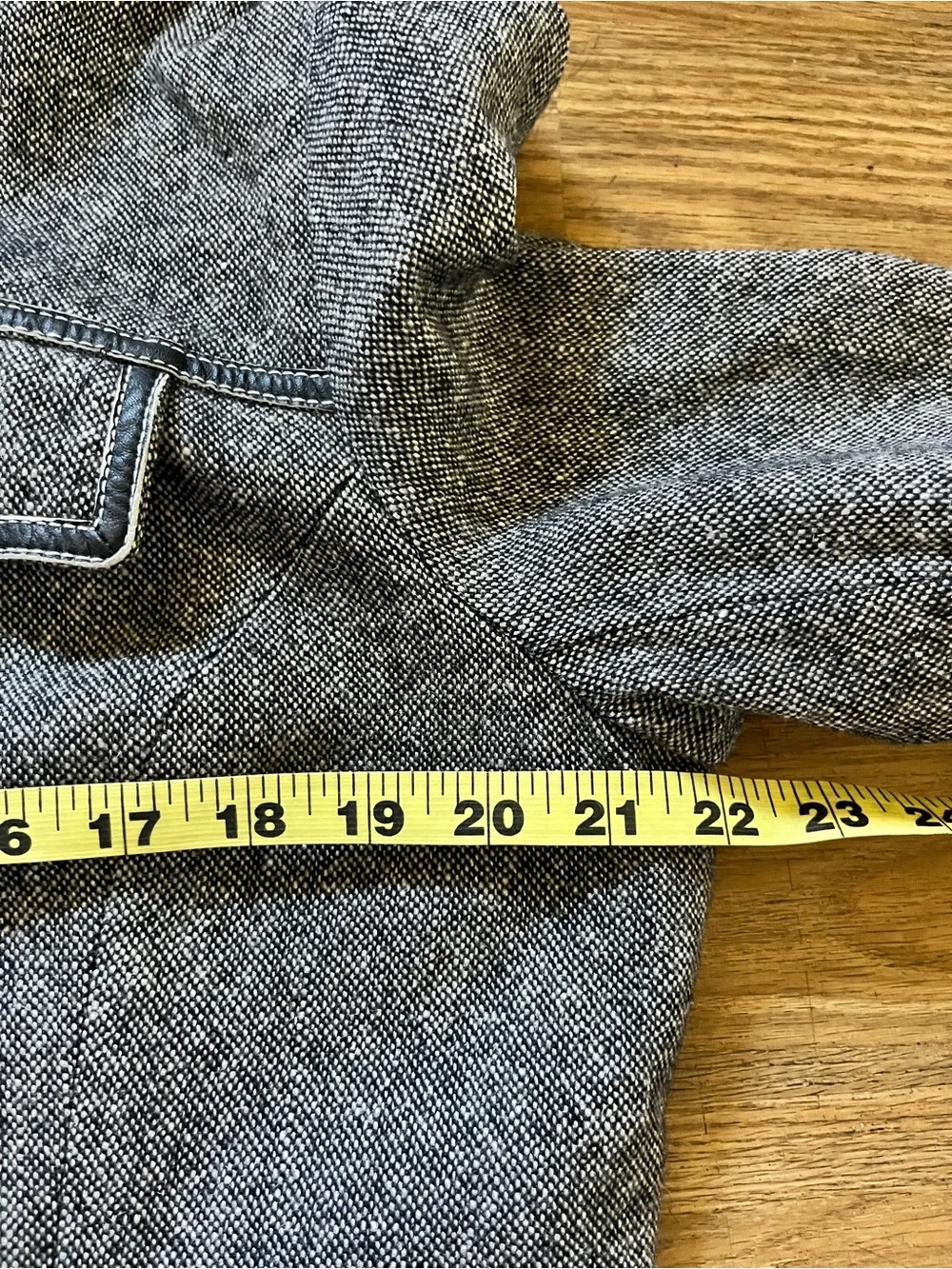 Vintage Michael Michael Kors Tweed Bouclé Front Moto Jacket Contrast Stitching